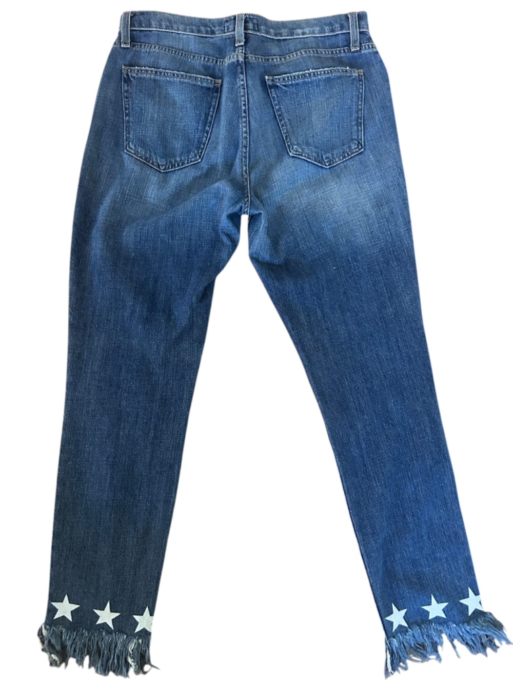 Current/Elliott Star Hem Distressed Jeans Anthropologie Frayed Ankle Sz 28 - Picture 4 of 4